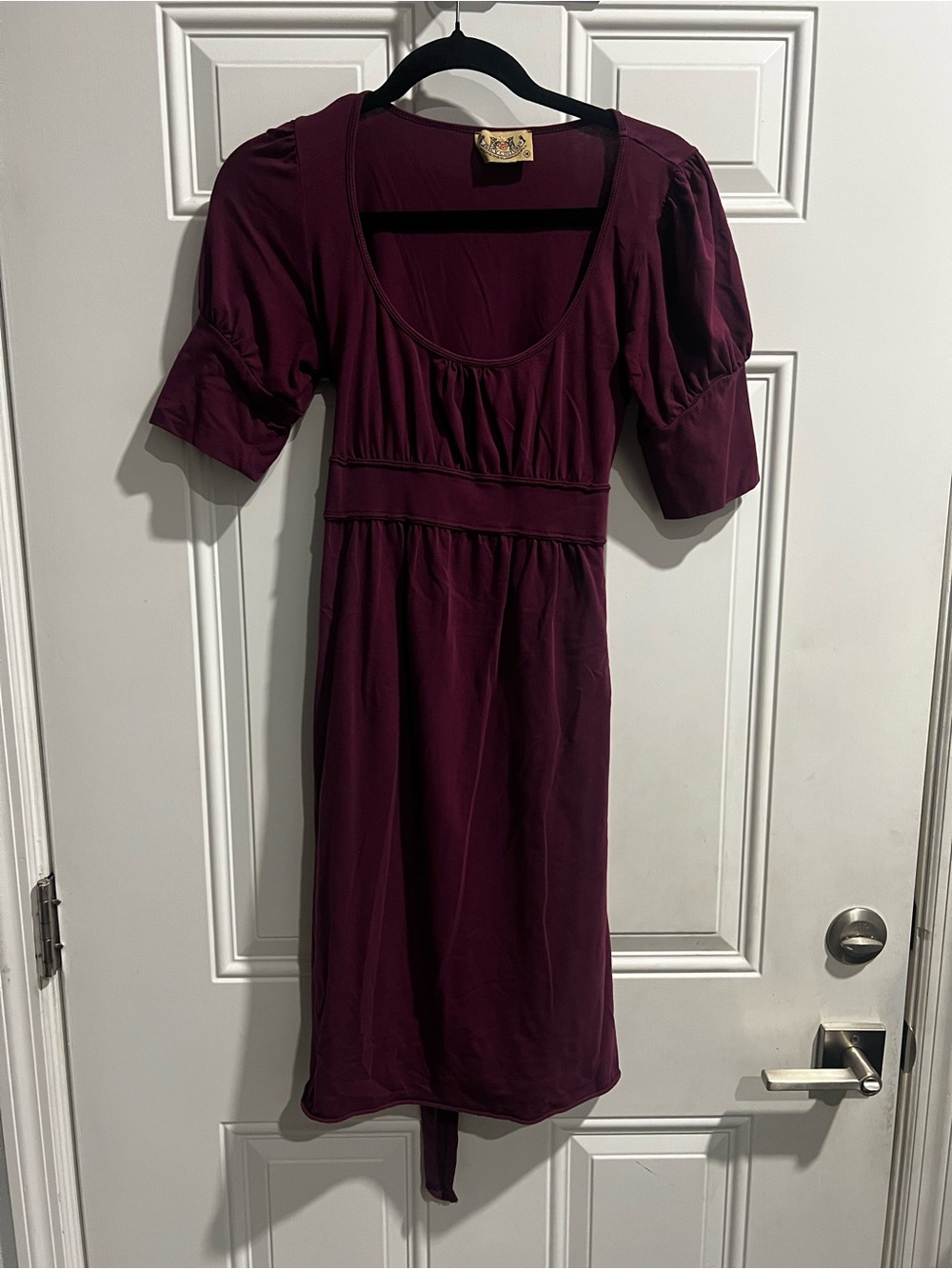 Juicy Couture Deep Burgundy Scoop Neck Midi Dress